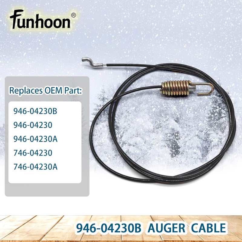 Funhoon 946-04230B Auger Clutch Cable for Cub Cadet Craftsman MTD Yard Machines Troy-Bilt Columbia White Outdoor Snow Blowers Replaces 746-04230 746-04230A 746-04230B 946-04230 946-04230A - Image 3